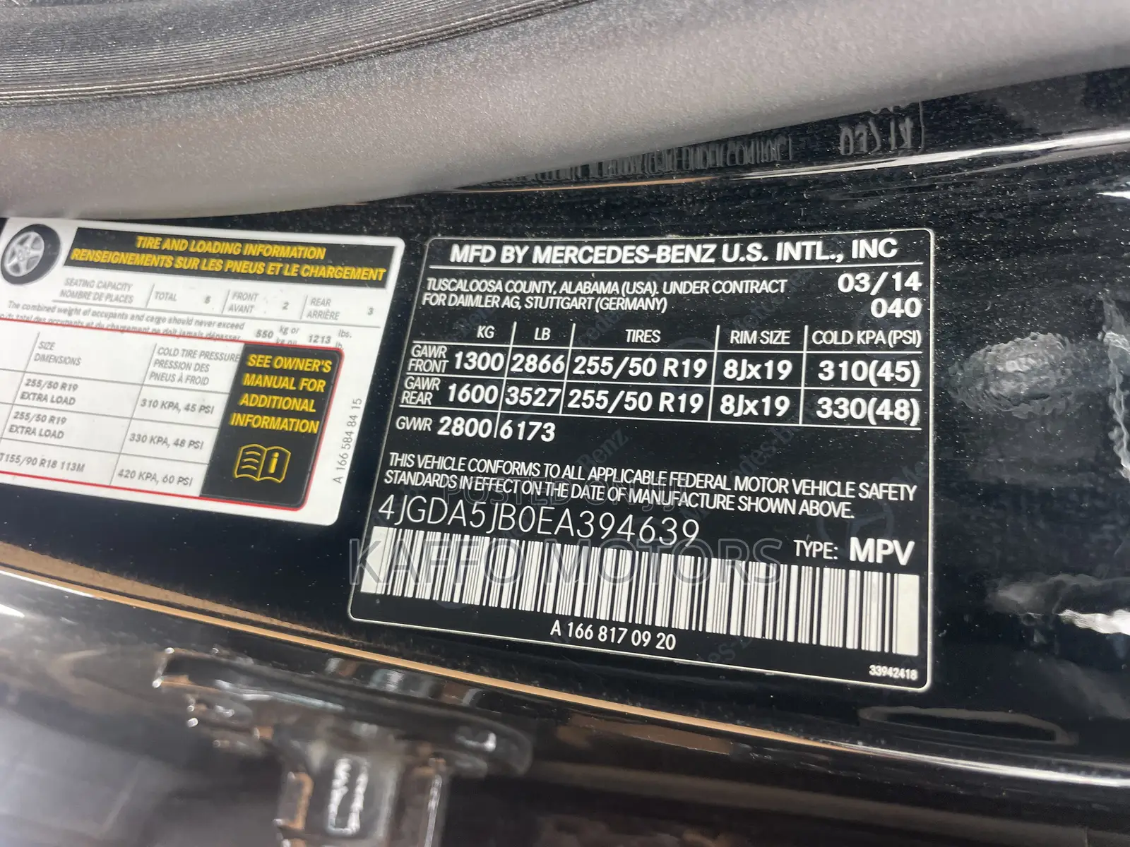 Mercedes-Benz M Class 2014 Black