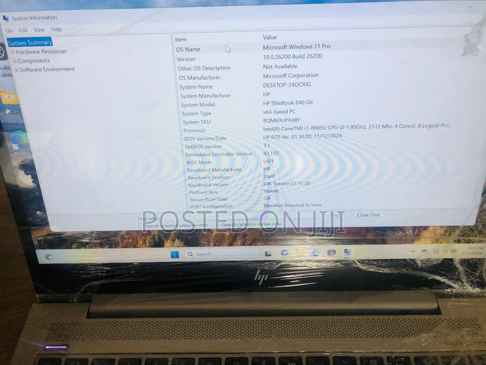 Laptop HP EliteBook 840 G6 8GB Intel Core i7 SSD 256GB