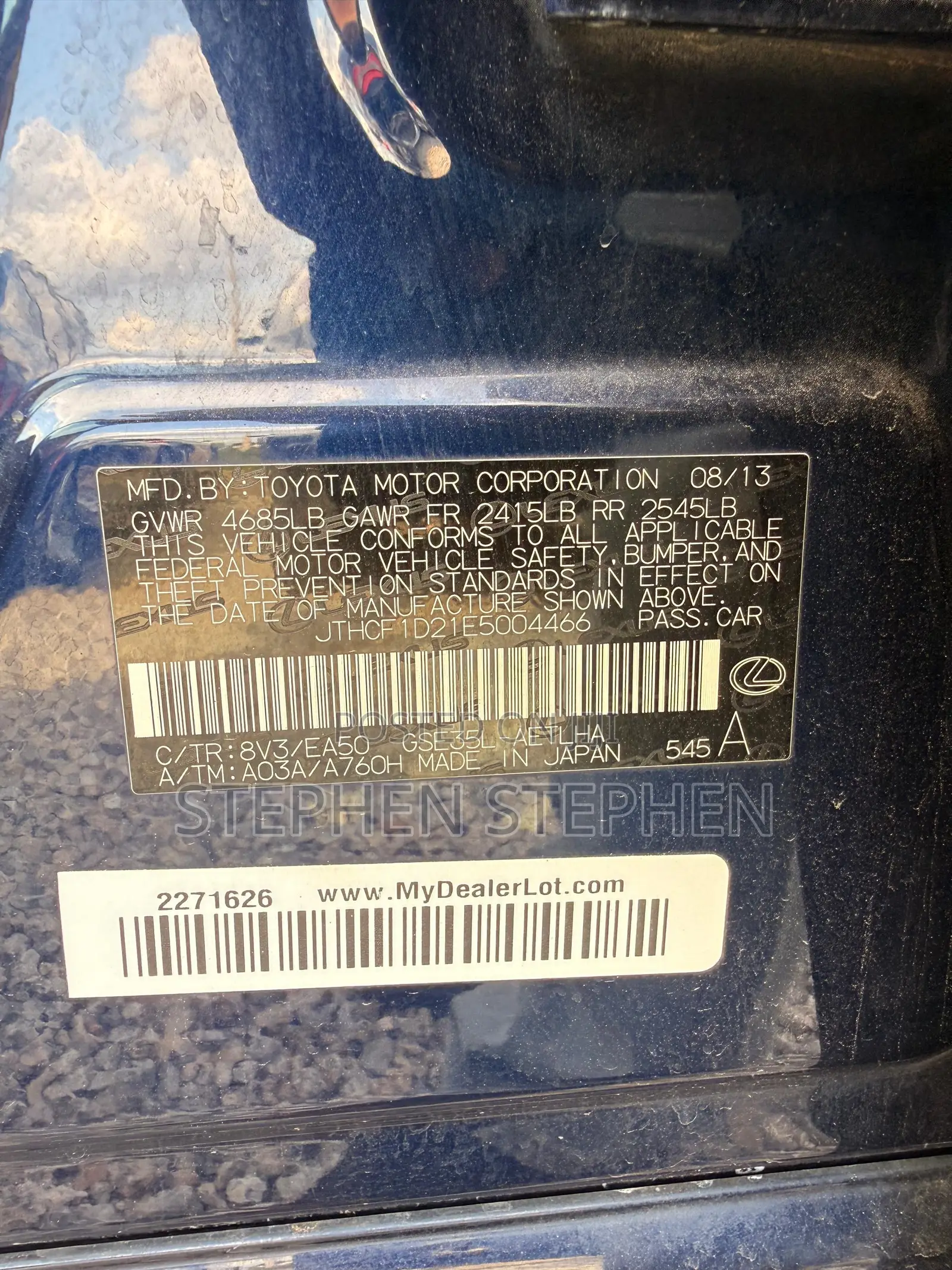 Lexus IS 2014 Blue