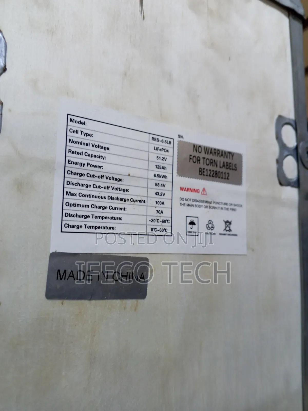 6.5kwh 48volts Hyper Power Lithium Battery