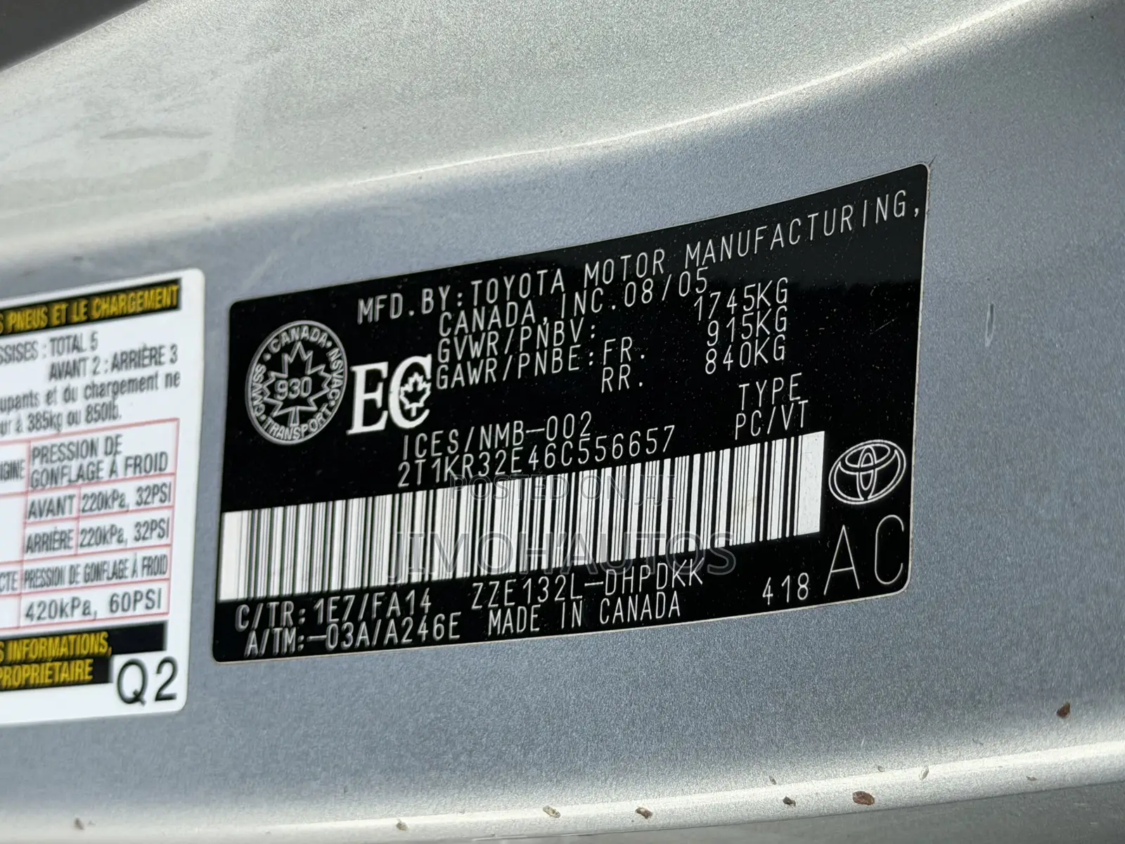 Toyota Matrix 2006 Silver
