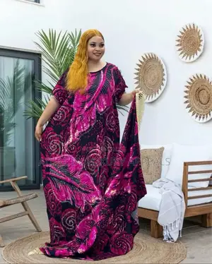Luxury Cotton Bubu Gown for Ileya, Free Size Classy