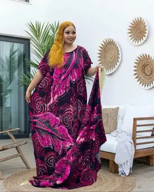 Luxury Cotton Bubu Gown for Ileya, Free Size Classy