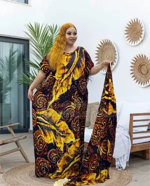 Luxury Cotton Bubu Gown for Ileya, Free Size Classy