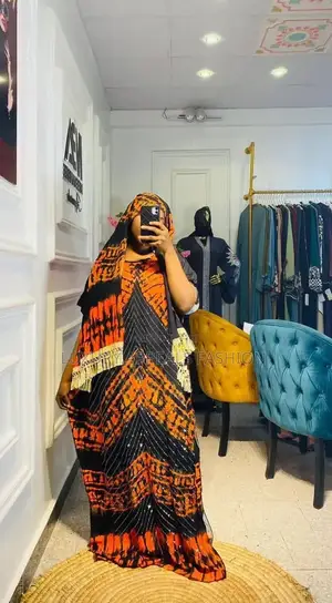 Luxury Cotton Bubu Gown for Ileya, Free Size Classy