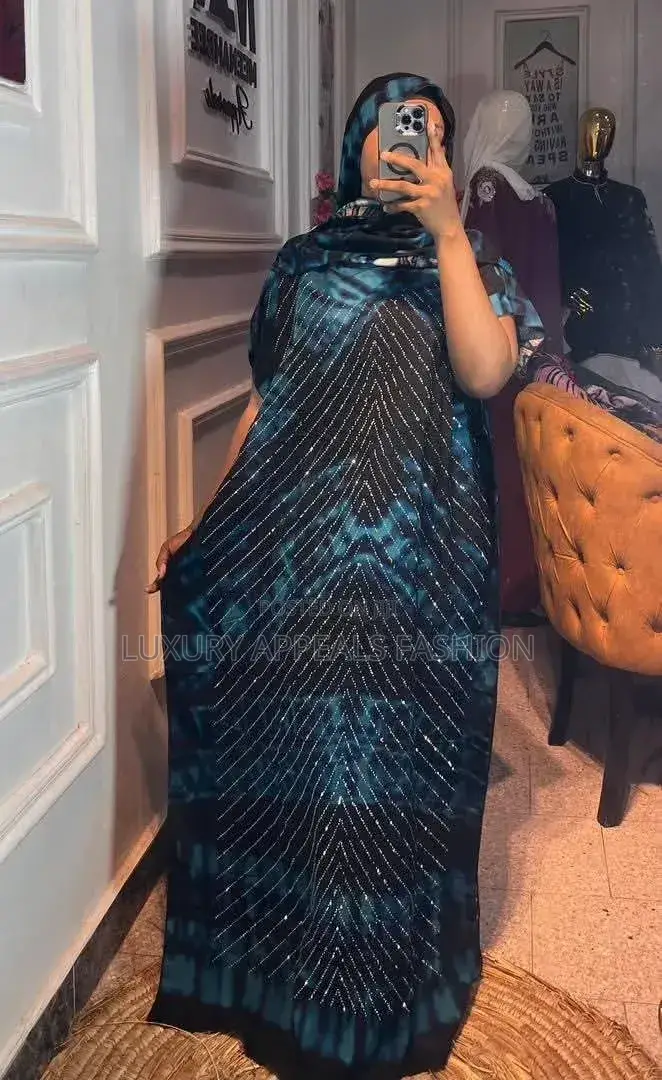Luxury Cotton Bubu Gown for Ileya, Free Size Classy