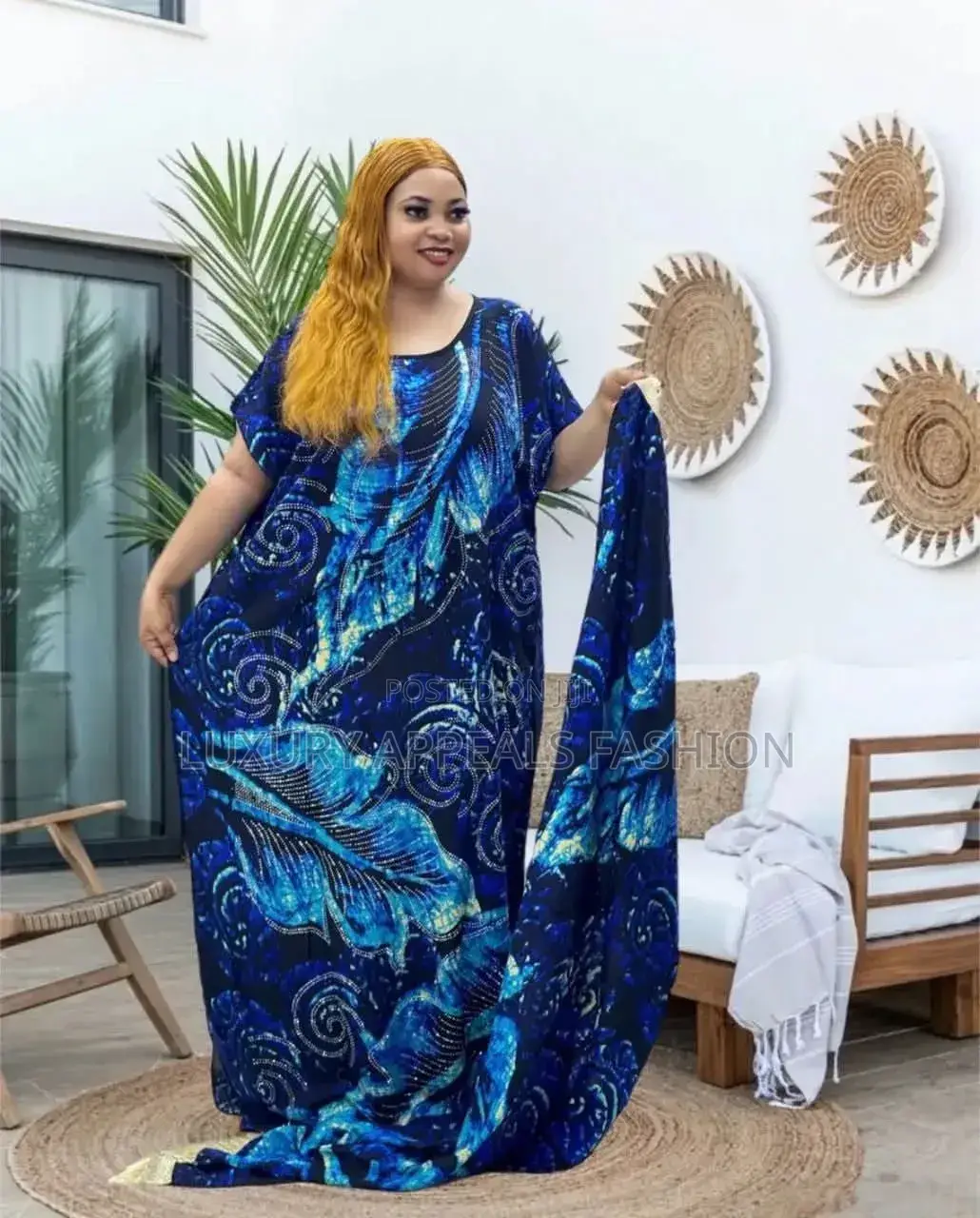 Luxury Cotton Bubu Gown for Ileya, Free Size Classy