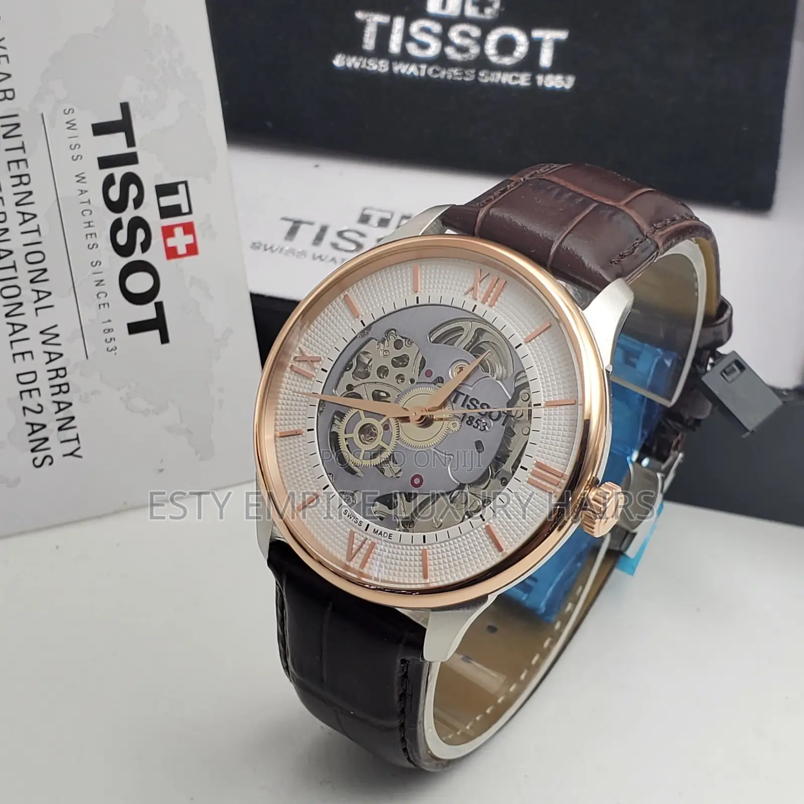 High Quality Tissot Skeleton Automatic Leather