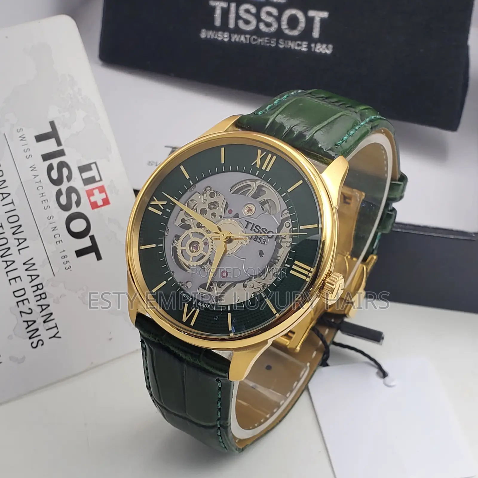 High Quality Tissot Skeleton Automatic Leather