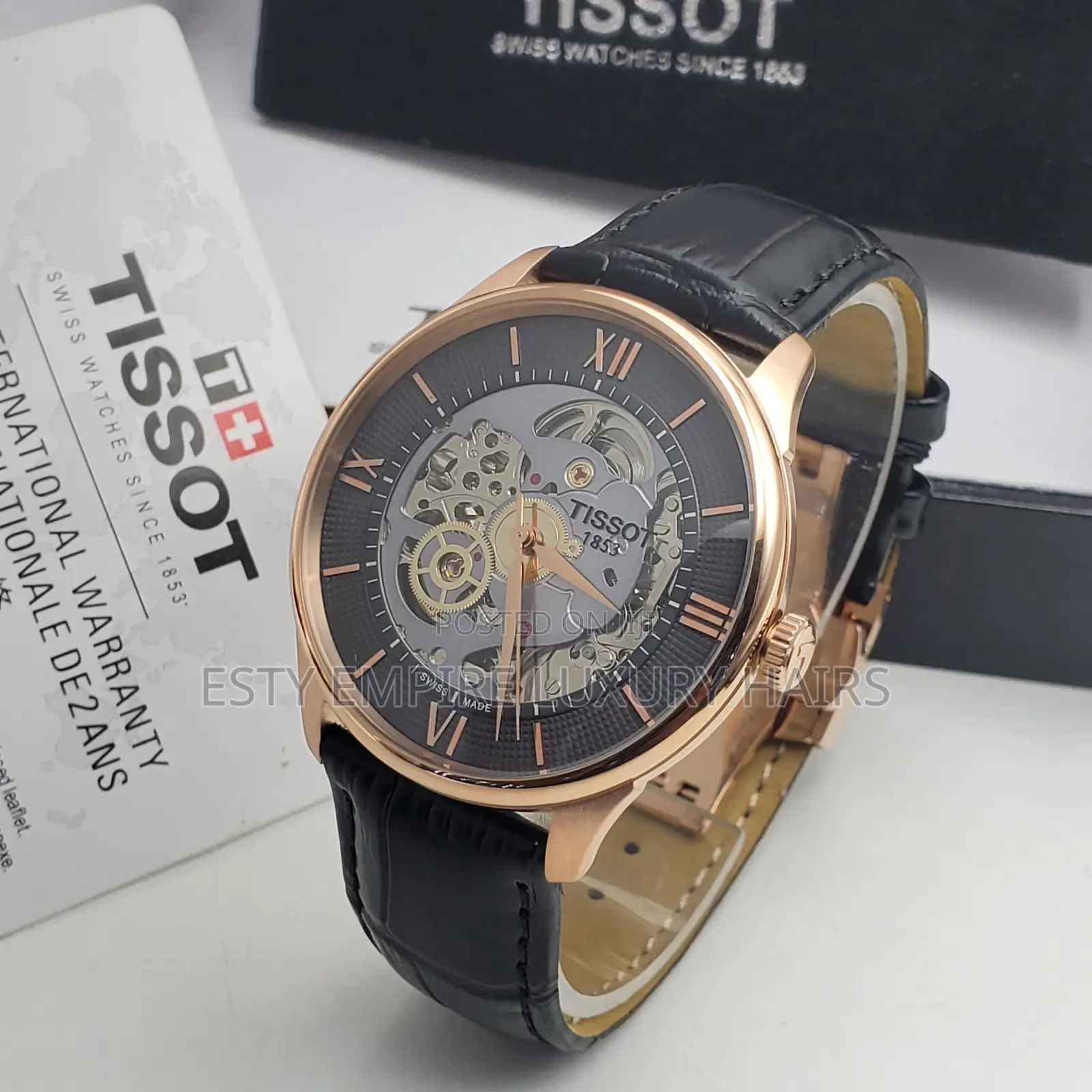 High Quality Tissot Skeleton Automatic Leather