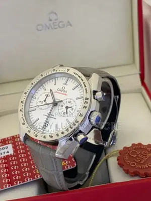 High Quality Omega Chronograph Pure Quality Leather Strap