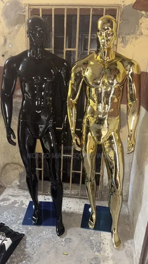High Quality Chrome Male Black and Gold Mannequin