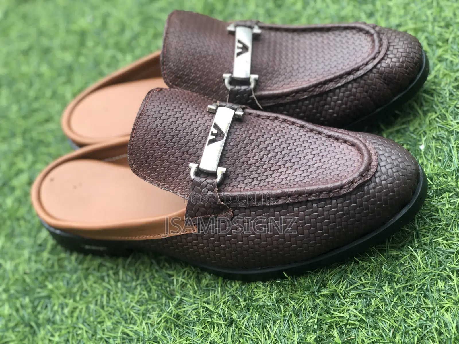 Half Shoe Brown Basket Leather
