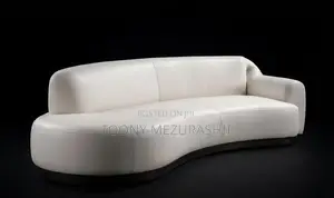 4/5 Seater Leather Curved Lounge Chair