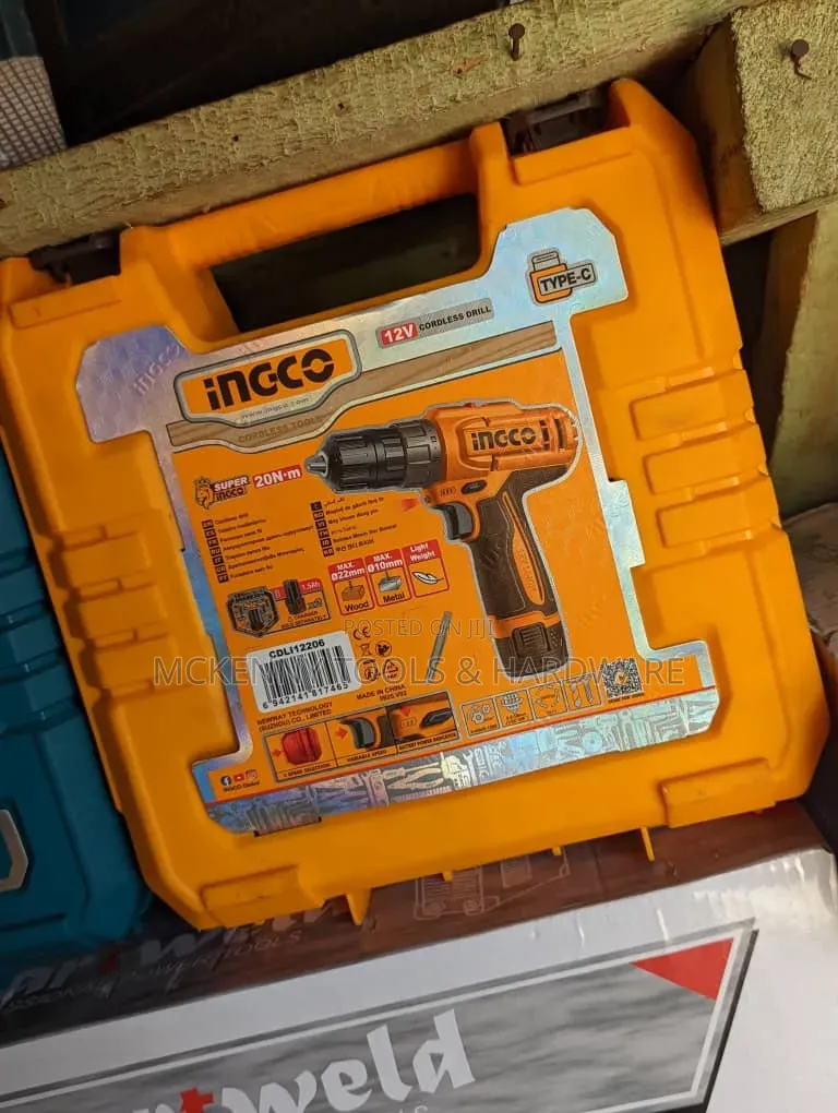 Ingco Cdli12206 12v Cordless Drill Driver Kit