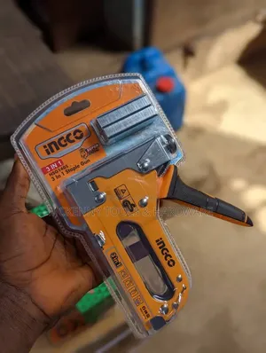 Ingco Hsg14 3-in-1 Hand Tacker With 600 Replacement Needles Staple Gun