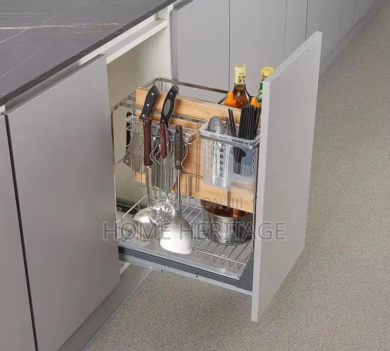 Chrome Spice Rack – Durable Space-Saving Kitchen Organizer