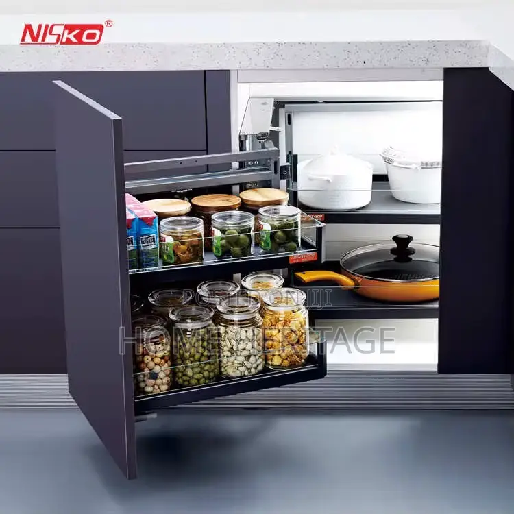 Chrome Pull-Out Plate Rack – Modern Kitchen Cabinet Organizer