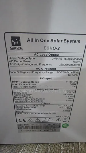Aurora 1000watt/2009wh All in One Solar Generator System (Echo 2)