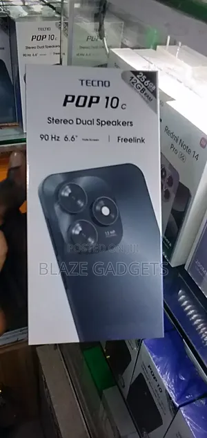 New Tecno Pop 10C 128 GB Black