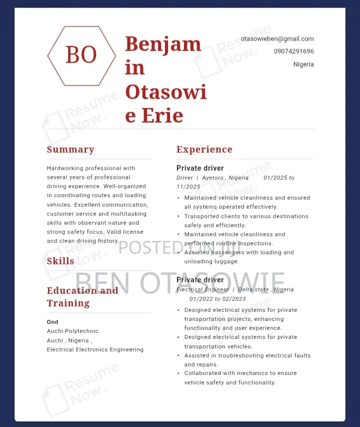 Driver CV 1
