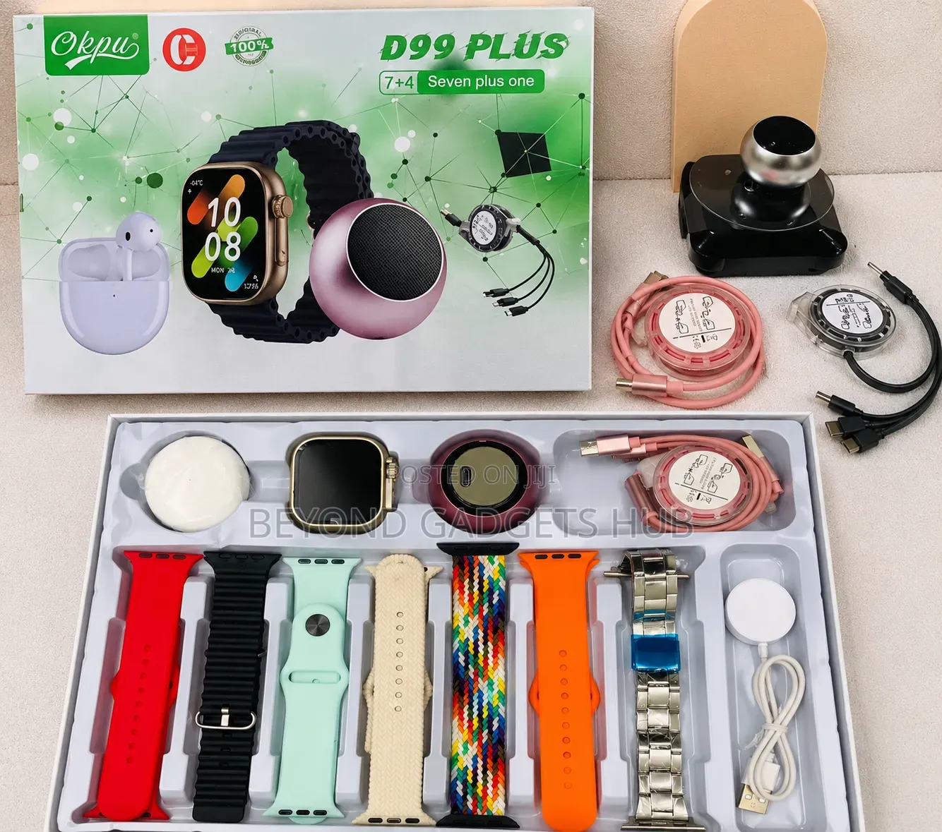 D99 Plus Smart Watch - 7+4 Set