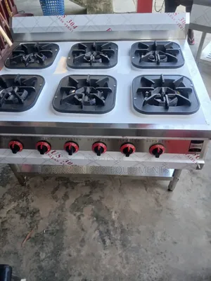 Industrial 6 Burner Gas Cooker- Strong Flame*Fast Cooking Performance