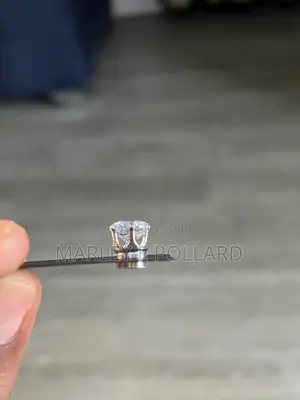 2cs Sreel Cubic Zirconia Cz Silver Studs Magnetic Clip on Earring
