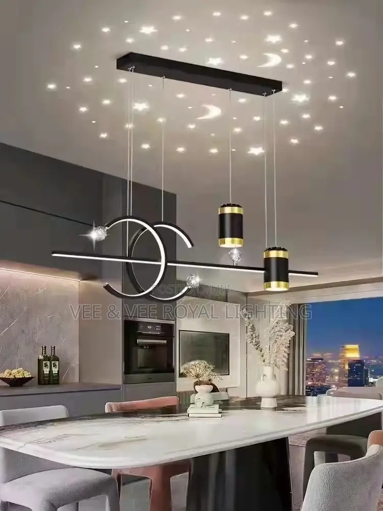 Nordic Black Chandelier– For Kitchen, Dining Light, Hotels, Restaurant