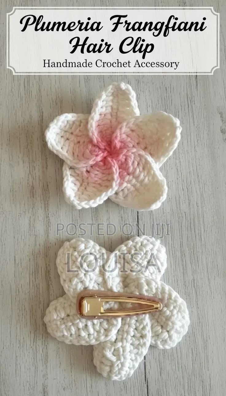 Crochet Flower Hair Clip