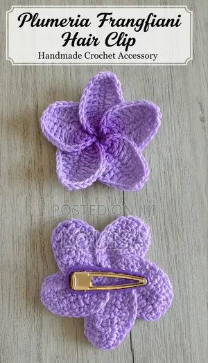Crochet Flower Hair Clip