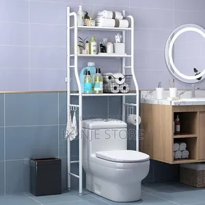 3 Tier Over Wc Bathroom Storage Rack Shelf Organizer Space Saver