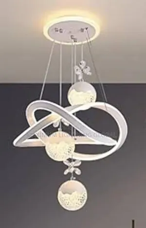 Led Cross With 3 Ball Chandelier
