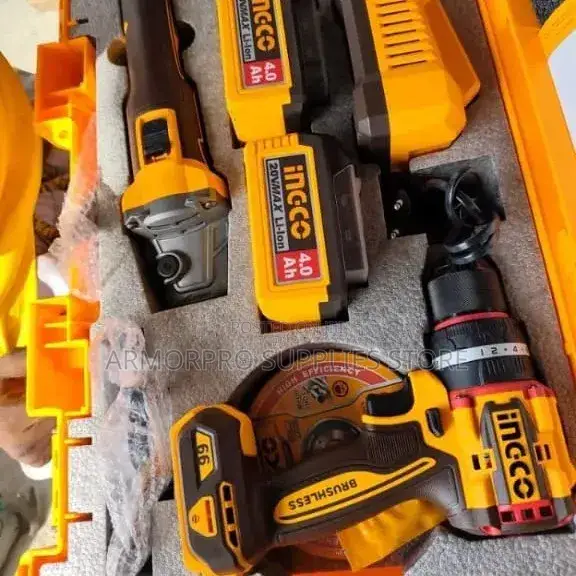 Ingco 20v Max Cordless 2-Piece Power Tool Combo Kit