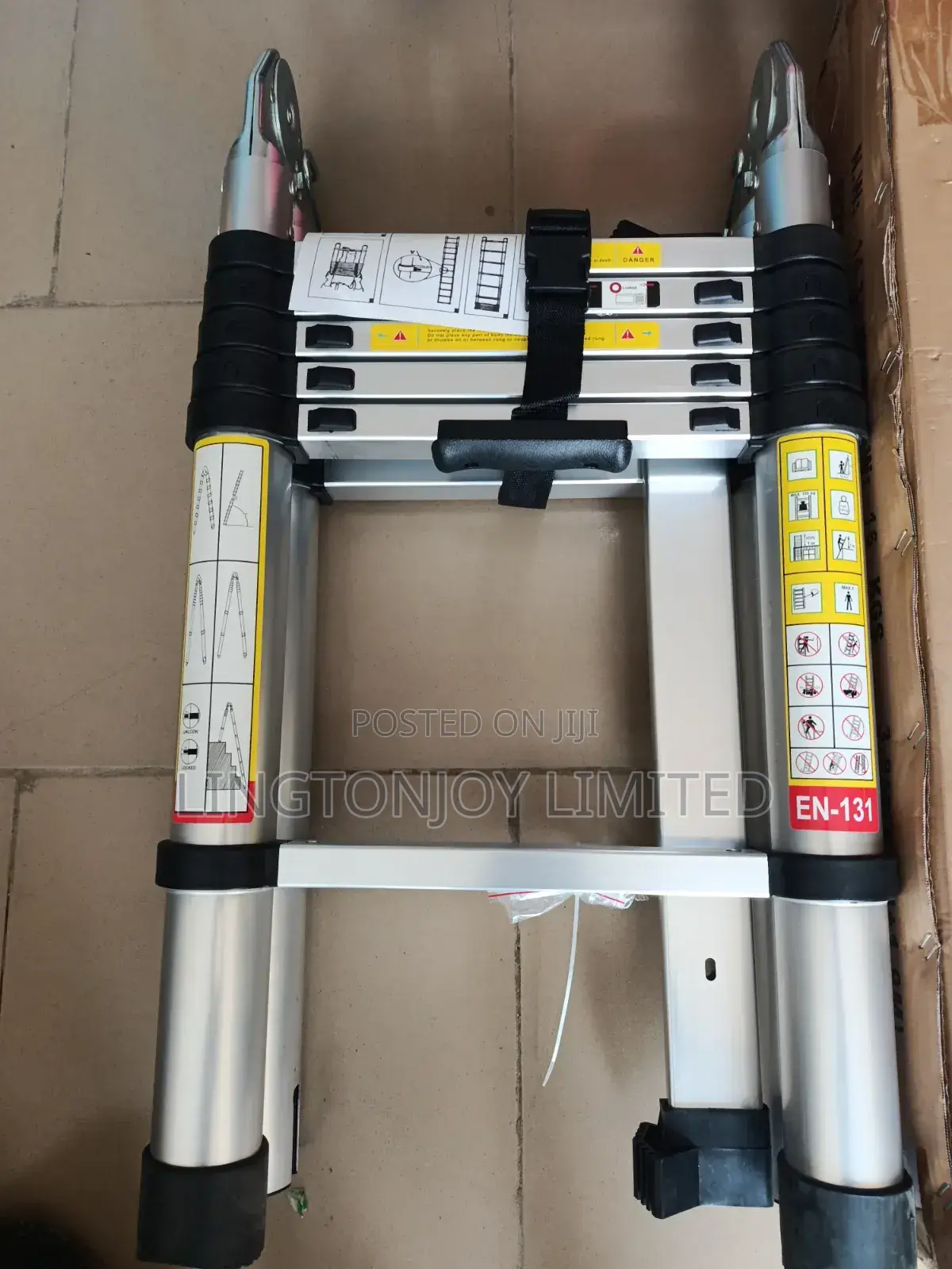 Telescopic Double Sided Ladder 3.8m (1.9m + 1.9m)