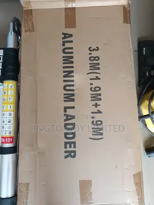 Telescopic Double Sided Ladder 3.8m (1.9m + 1.9m)