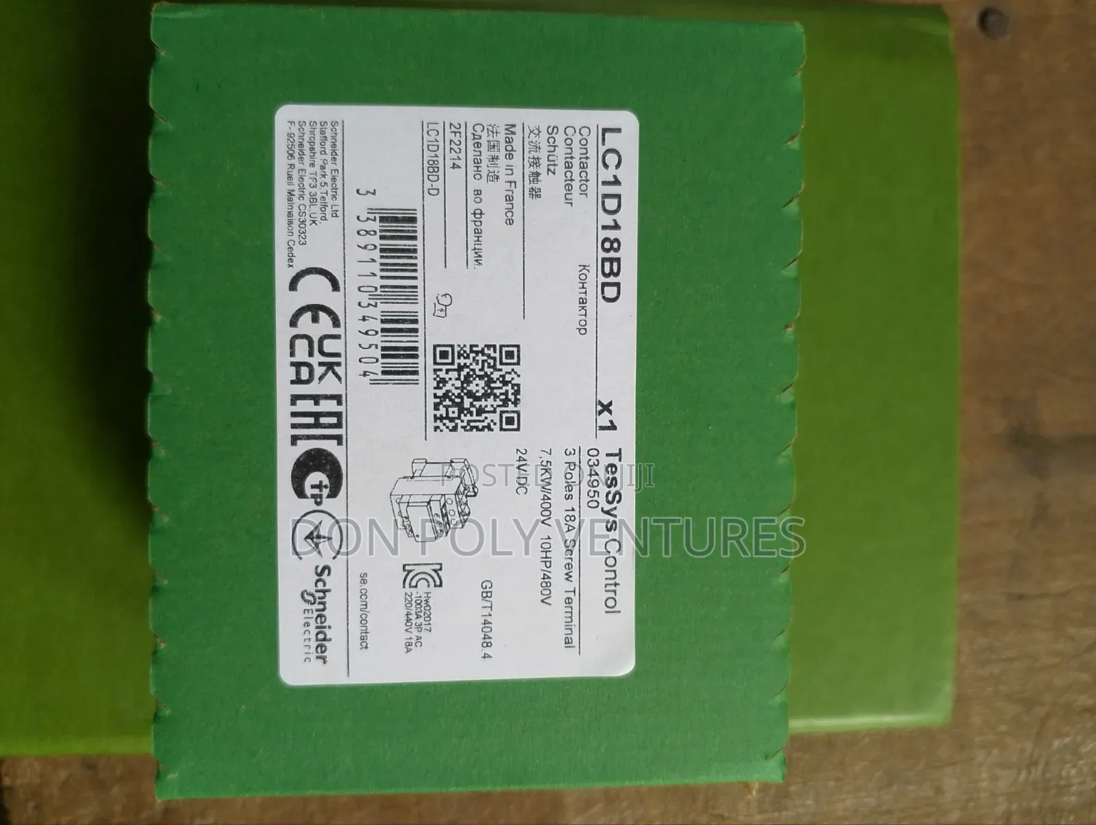 Lc1d18bd 24vdc Original Schneider Contactor 32amp