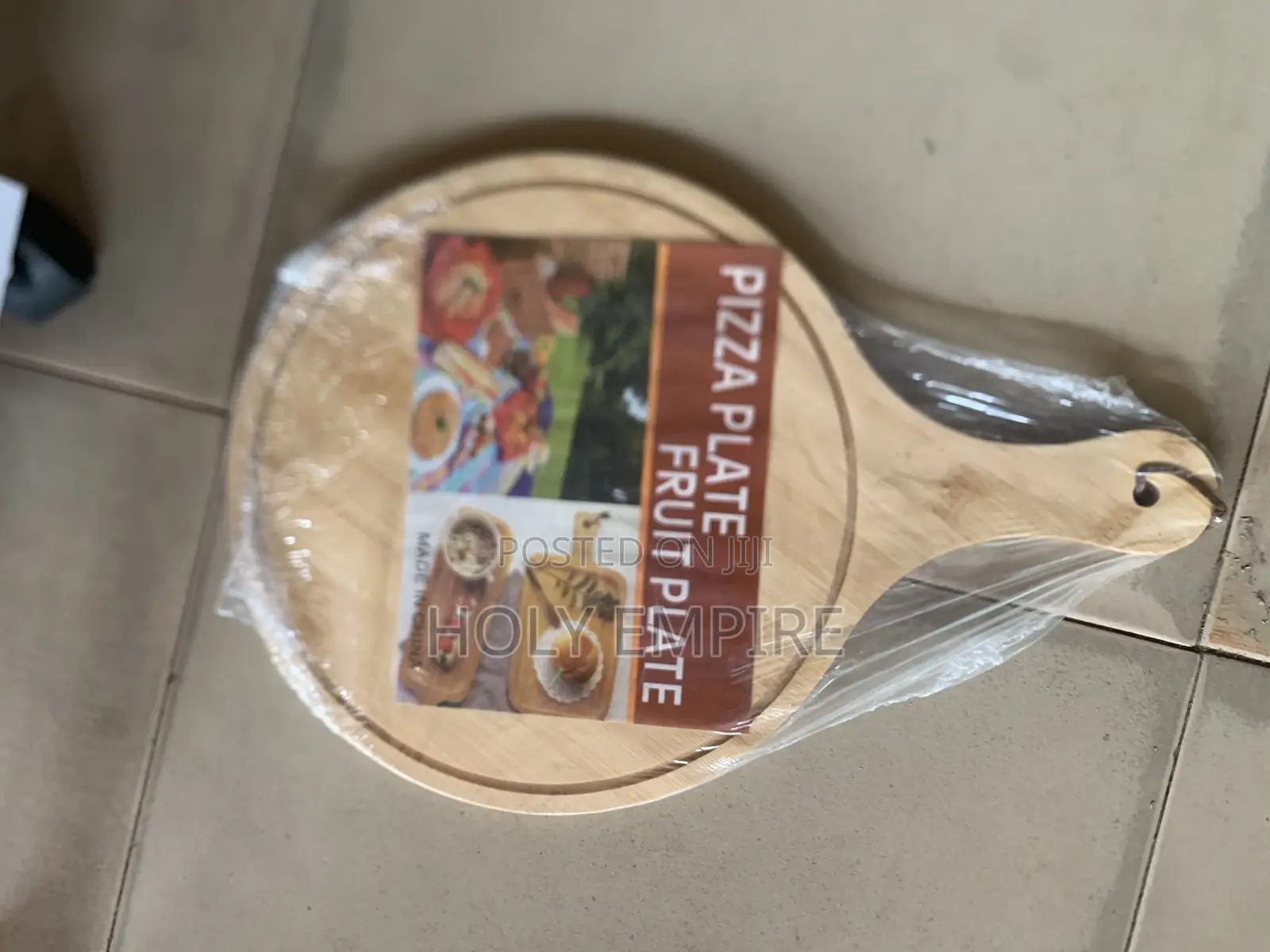 Durable Wooden Pizza Paddle Bamboo With Handle Bread Serving Board