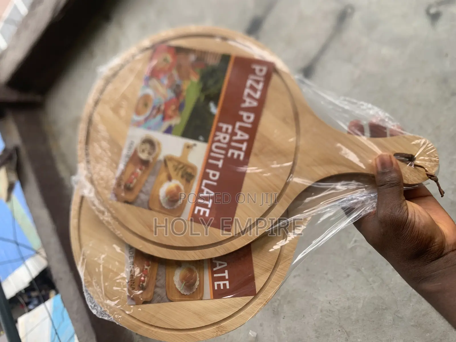 Durable Wooden Pizza Paddle Bamboo With Handle Bread Serving Board