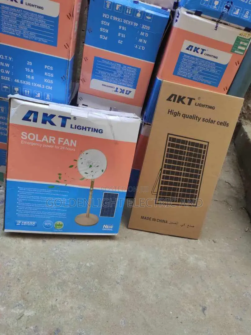 Akt Solar Rechargeable Fan