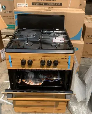 Maxi Gas Cooker 60x60 Cm (3+1) Burners Igl Wood