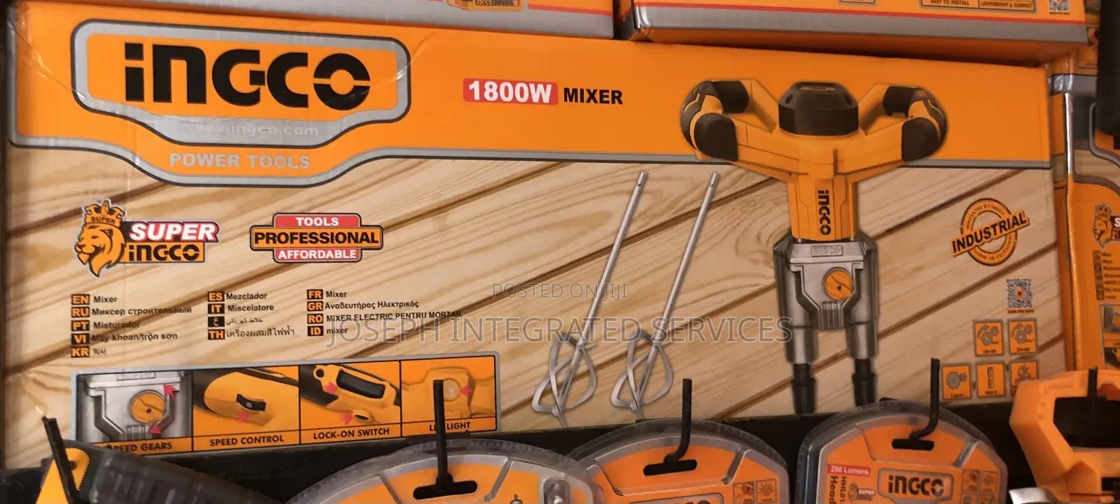 1800w Ingco Industrial Mortar Mixer