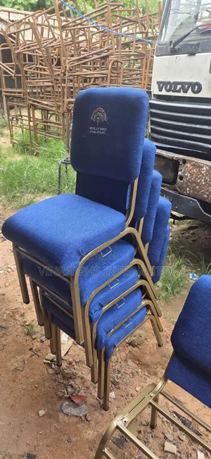 Blue Church Chair With Logo