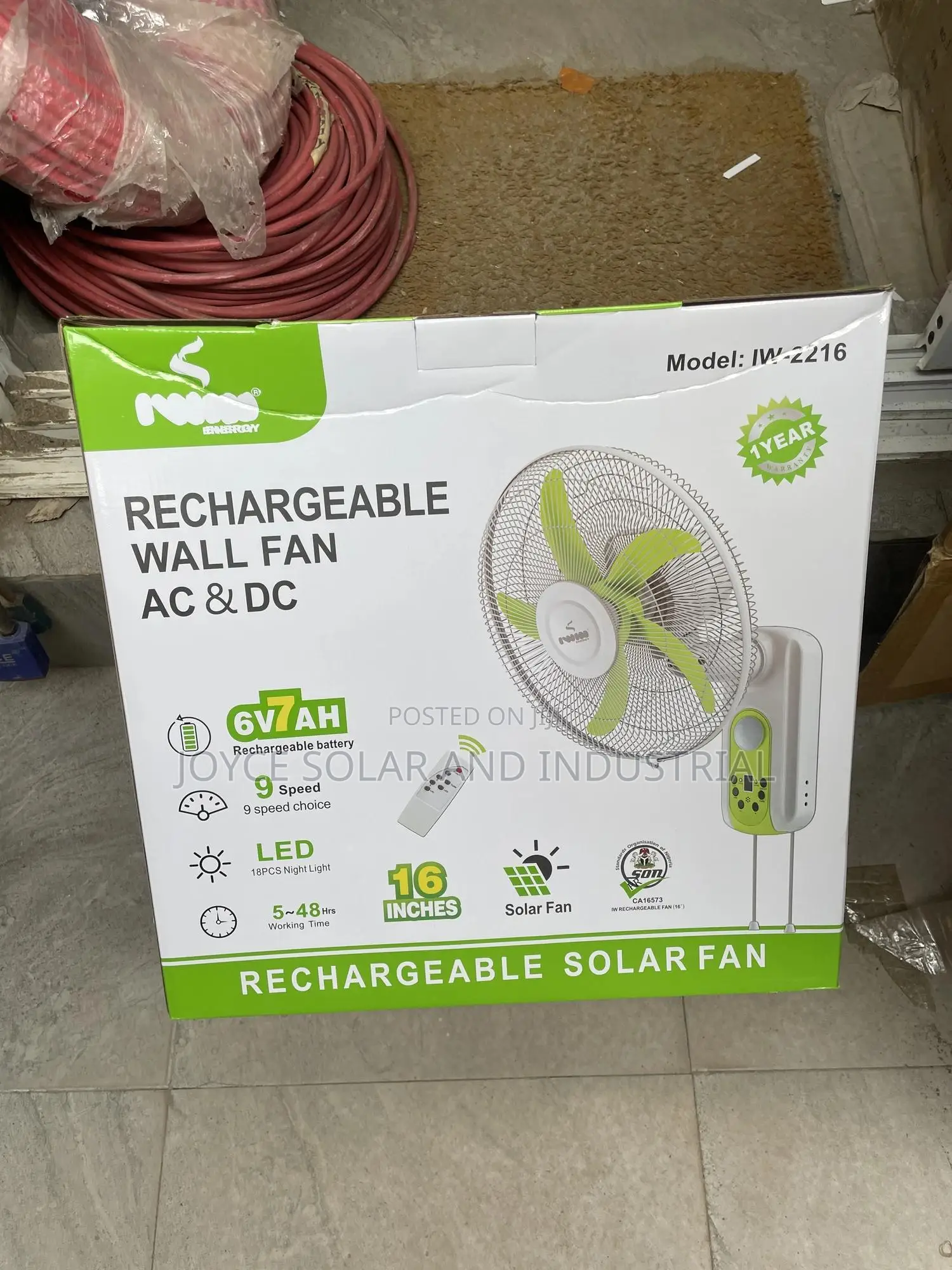 16” Solar Wall Fan