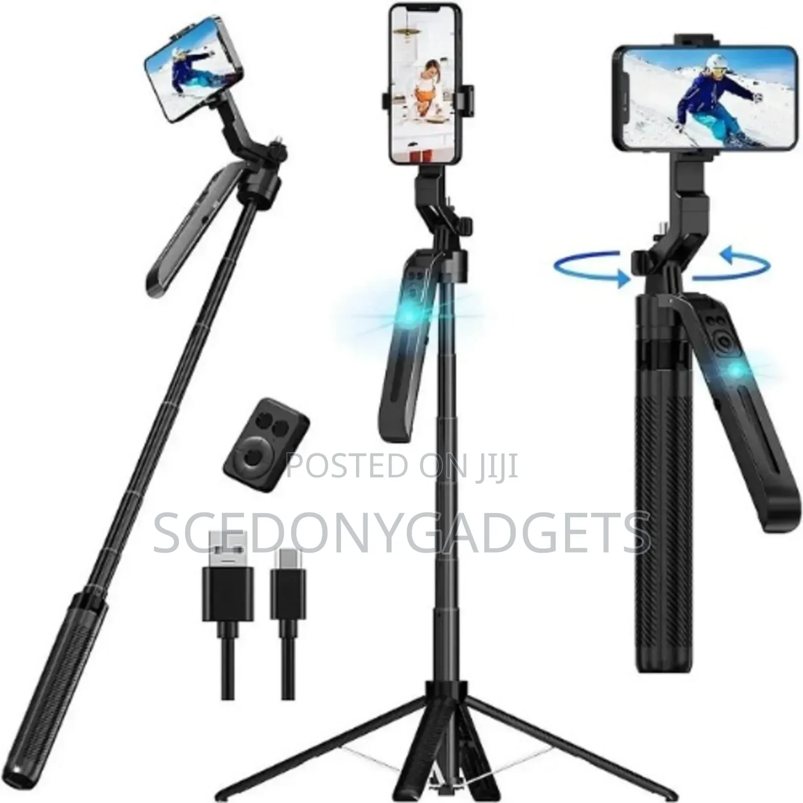 C12 Ai Face Tracking Selfie Stick/Tripod