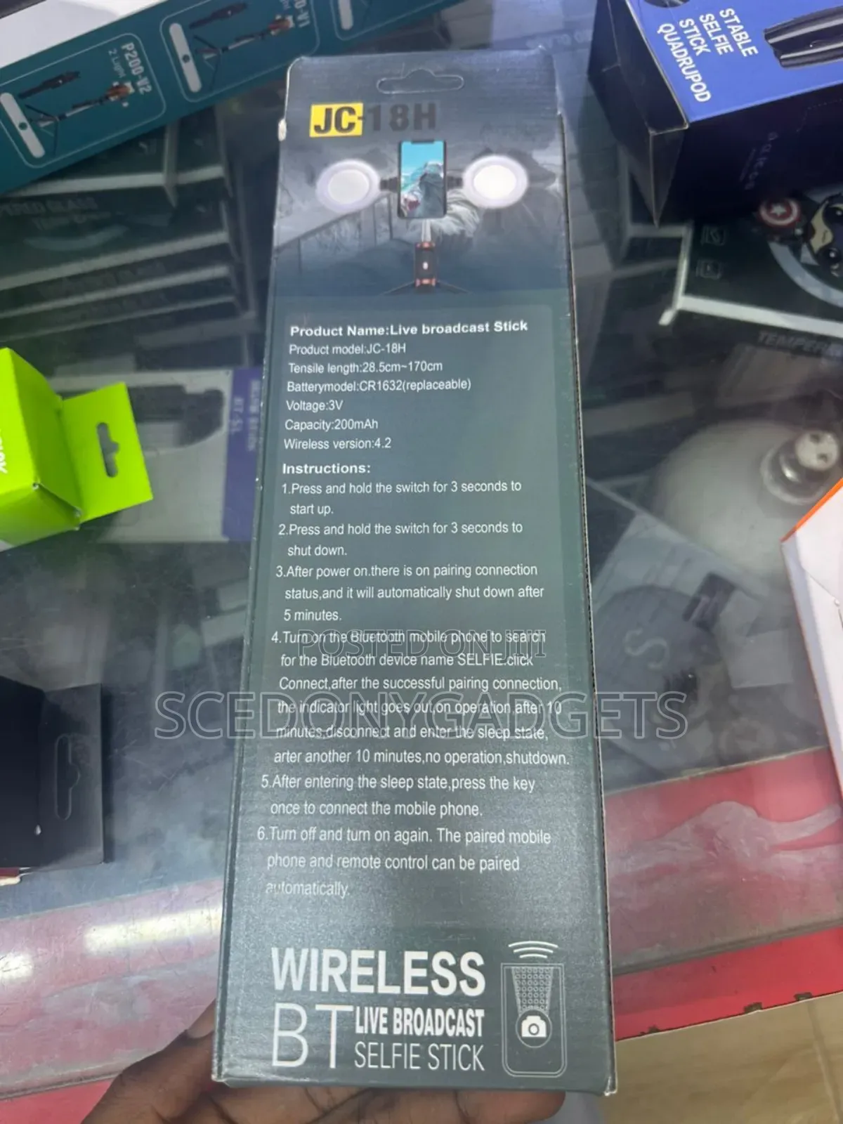 Jc-18h Wireless Bluetooth Selfie Stick