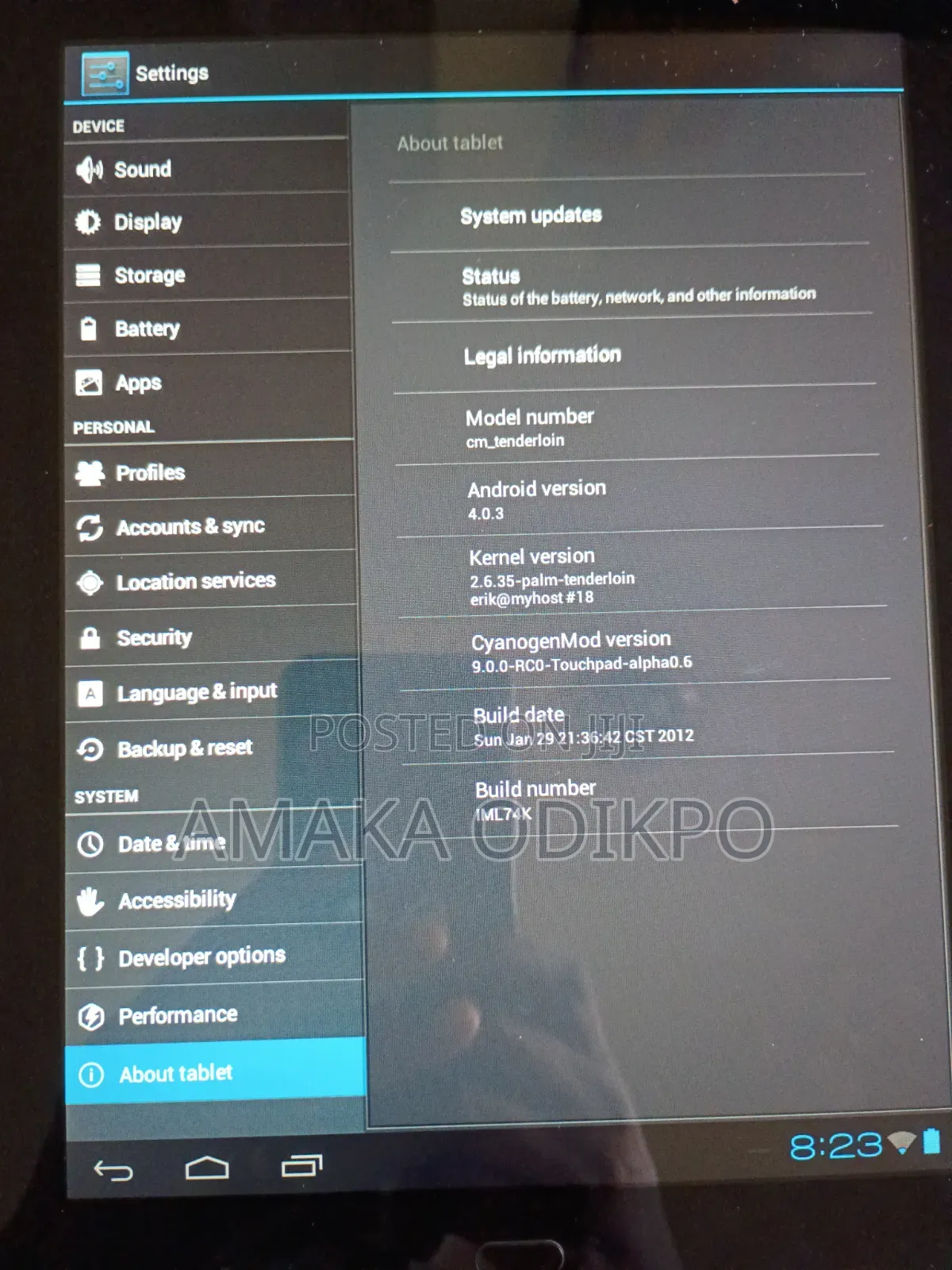 HP TouchPad 4 GB Black