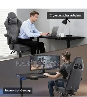 Dowinx Gaming Chair With Spring Cushion, Chair With Footrest
