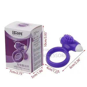 Silicone Vibrators Lock Ring for Men Sex Toy(Purple)