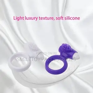 Silicone Vibrators Lock Ring for Men Sex Toy(Purple)